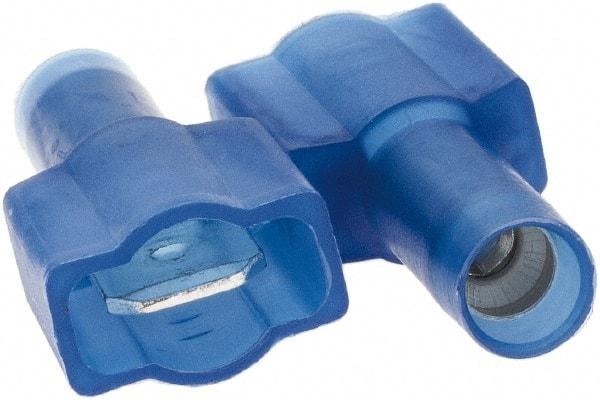 Value Collection - 16 to 14 AWG, Nylon, Fully Insulated, Male Wire Disconnect - 1/4" Wide Tab, Blue - Makers Industrial Supply