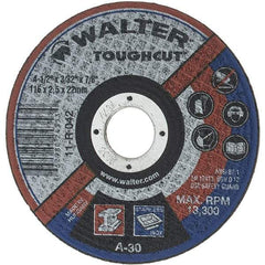 Value Collection - 4-1/2" 30 Grit Aluminum Oxide Cutoff Wheel - 3/32" Thick, 7/8" Arbor, 13,300 Max RPM - Makers Industrial Supply