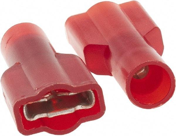 Value Collection - 22 to 18 AWG, Nylon, Fully Insulated, Female Wire Disconnect - 1/4" Wide Tab - Makers Industrial Supply