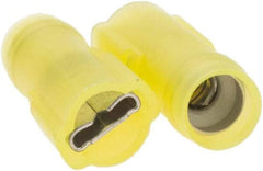 Value Collection - 12 to 10 AWG, Nylon, Fully Insulated, Female Wire Disconnect - 1/4" Wide Tab, Yellow - Makers Industrial Supply