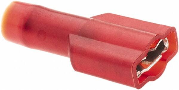 Value Collection - 22 to 18 AWG, Nylon, Fully Insulated, Female Wire Disconnect - 1/4" Wide Tab, Red - Makers Industrial Supply