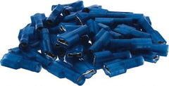 Value Collection - 16 to 14 AWG, Nylon, Fully Insulated, Female Wire Disconnect - 1/4" Wide Tab, Blue, CSA Certified, UL Listed - Makers Industrial Supply