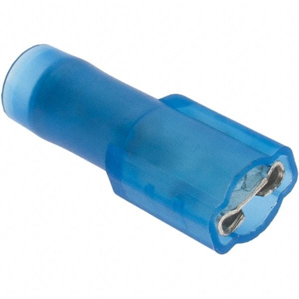 Value Collection - 16 to 14 AWG, Fully Insulated, Female Wire Disconnect - 3/16" Wide Tab, Blue, CSA Certified, UL Listed - Makers Industrial Supply