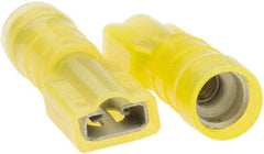 Value Collection - 12 to 10 AWG, Nylon, Fully Insulated, Female Wire Disconnect - 1/4" Wide Tab, Yellow, CSA Certified, UL Listed - Makers Industrial Supply