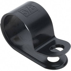 Value Collection - 5/8" Bundle Diam, #10 Hole, Nylon Clamp - Black - Makers Industrial Supply