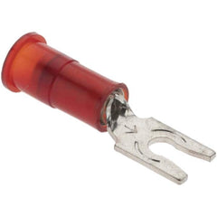 Value Collection - #4 Stud, 22 to 18 AWG Compatible, Partially Insulated, Crimp Connection, Locking Fork Terminal - Makers Industrial Supply