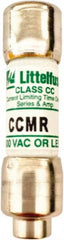 Littelfuse - 500 VDC, 600 VAC, 12 Amp, Time Delay General Purpose Fuse - Fuse Holder Mount, 38.1mm OAL, 20 at DC, 200 (RMS), 300 (Self-Certified) kA Rating, 10.3mm Diam - Makers Industrial Supply