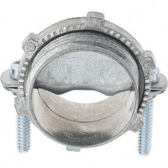 Value Collection - 1" Trade, Die Cast Zinc Squeeze Clamp Straight Conduit Connector - Makers Industrial Supply