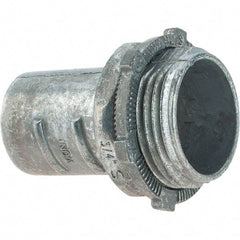 Value Collection - 3/4" Trade, Die Cast Zinc Threaded Straight FMC Conduit Connector - Makers Industrial Supply