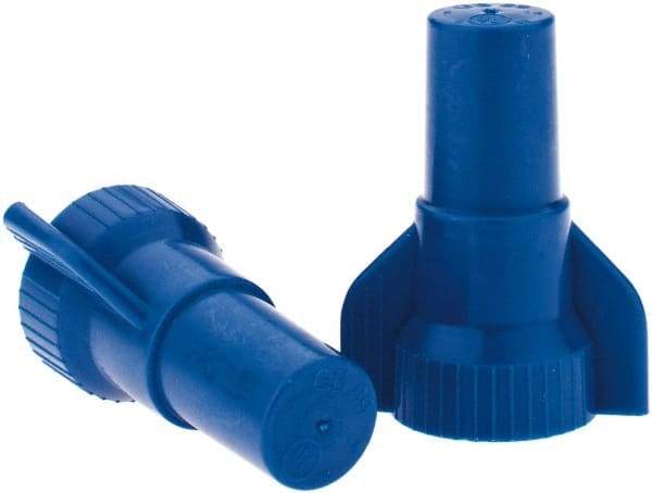 Value Collection - 16 to 14 AWG, 300 & 600 Volt, Wing Twist on Wire Connector - Blue, 221°F - Makers Industrial Supply