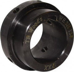 TB Wood's - 1-1/8" Bore, 1/4" x 1/8" Keyway Width x Depth, 3-1/8" Hub, WE5 Flexible Coupling Shaft Hub - 3-1/8" OD, 1-3/4" OAL, Steel, Type BTS - Makers Industrial Supply