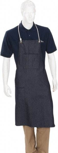 PIP - 28 x 38" General Purpose Bib Apron - Denim, Blue - Makers Industrial Supply