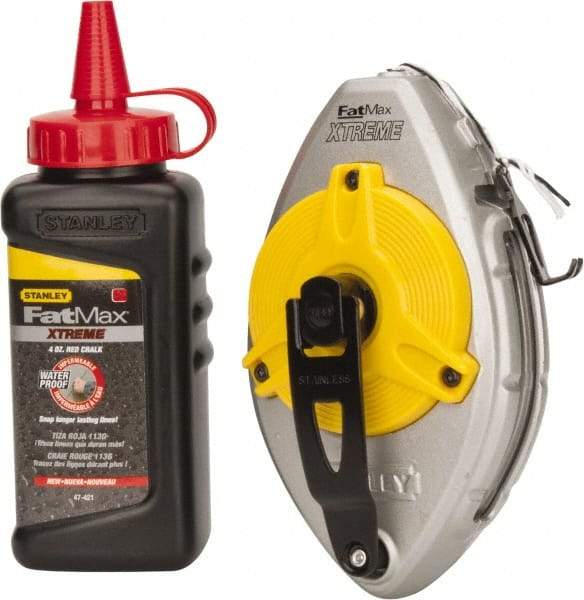 Stanley - 100' Long Chalk Reel - Red - Makers Industrial Supply