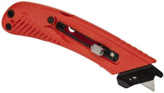 PHC - Retractable Utility Knife - 1-5/8" Blade, Red Plastic Handle, 1 Blade Included - Makers Industrial Supply