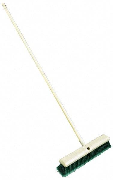 Weiler - 24" General Purpose Synthetic Push Broom - 3" Bristle Length, Foam Block, Threaded Handle Connection - Makers Industrial Supply