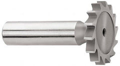 Whitney Tool Co. - 3/4" Diam x 7/64" Face Width, Cobalt, 14 Teeth, Shank Connection Woodruff Keyseat Cutter - Uncoated, 2-7/64" OAL x 1/2" Shank, Straight Teeth - Makers Industrial Supply