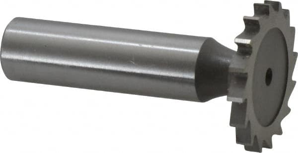 Whitney Tool Co. - 1-1/8" Diam x 1/8" Face Width, Cobalt, 16 Teeth, Shank Connection Woodruff Keyseat Cutter - Uncoated, 2-1/8" OAL x 1/2" Shank, Straight Teeth - Makers Industrial Supply