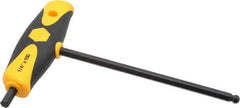 Wiha - 1/4" Hex, T-Handle Cushion Grip, Ball End Hex Key - 150mm OAL, Inch System of Measurement - Makers Industrial Supply