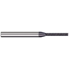 Square End Mill: 5/64'' Dia, 0.65'' LOC, 1/8'' Shank Dia, 2-1/2'' OAL, 5 Flutes, Solid Carbide Single End, AlTiN Finish, 44 ° Variable Helix, RH Cut, RH Flute