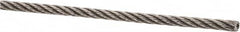 Value Collection - 1' Long, 3/32" Diam, Aircraft Cable - 700 Lb Breaking Strength, Material Grade 316, 7 x 7 Strand Core - Makers Industrial Supply