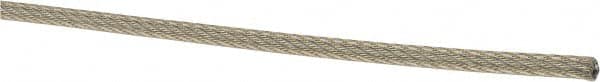 Loos & Co. - 3/32" x 1/16" Diam, Aircraft Cable - 480 Lb Breaking Strength, Material Grade Carbon Steel, 7 x 7 Strand Core, Nylon Coating - Makers Industrial Supply