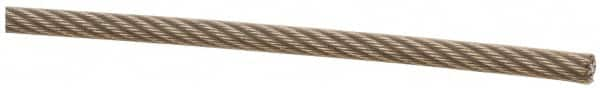 Loos & Co. - 1/8" x 3/32" Diam, Aircraft Cable - 920 Lb Breaking Strength, Material Grade 304 Stainless, 7 x 7 Strand Core, Nylon Coating - Makers Industrial Supply