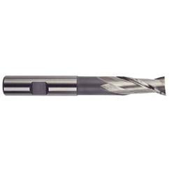 3/4 Dia. x 5-1/4 Overall Length 2-Flute Square End High Speed Steel SE End Mill-Round Shank-Extension -TiN - Makers Industrial Supply