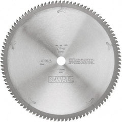 DeWALT - 14" Diam, 1" Arbor Hole Diam, 100 Tooth Wet & Dry Cut Saw Blade - Tungsten Carbide-Tipped, Standard Round Arbor - Makers Industrial Supply