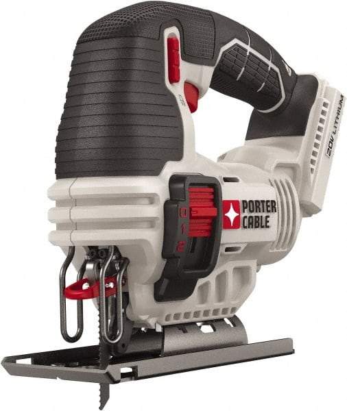 Porter-Cable - 20 Volt, 2,500 SPM, 3/4" Stroke Length, Lithium-Ion Cordless Jigsaw - 45° Cutting Angle, Series 20V MAX - Makers Industrial Supply