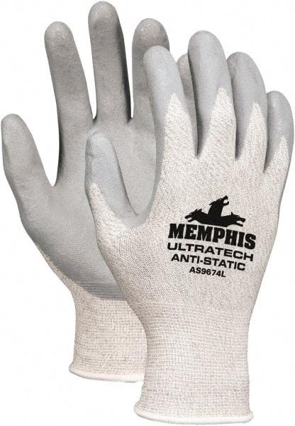 MCR Safety - Size M, Cut Resistant Gloves - Palm Coated, Gray - Makers Industrial Supply