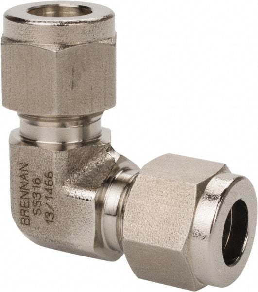 Brennan - 1" OD, Stainless Steel Union Elbow - Comp x Comp Ends - Makers Industrial Supply