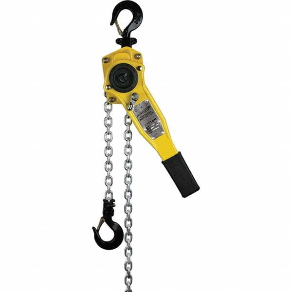 OZ Lifting Products - 1,500 Lb Capacity, 15' Lift Height, Chain Lever Hoist with Overload Protection - Makers Industrial Supply