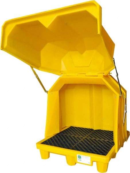 UltraTech - 66 Gal Sump, 6,000 Lb Capacity, 4 Drum, Polyethylene Spill Deck or Pallet - 58" Long x 54" Wide x 65" High, Liftable Fork, Drain Included, 2 x 2 Drum Configuration - Makers Industrial Supply