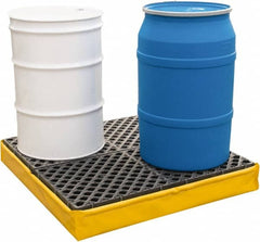 UltraTech - 66 Gal Sump, 2,400 Lb Capacity, 4 Drum, Polyethylene Spill Deck or Pallet - 56" Long x 25" Wide x 8" High, Liftable Fork, 2 x 4 Drum Configuration - Makers Industrial Supply