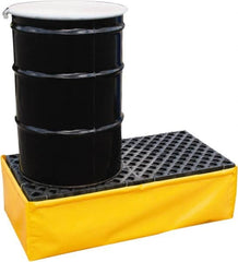 UltraTech - 66 Gal Sump, 1,200 Lb Capacity, 2 Drum, Polyethylene Spill Deck or Pallet - 56" Long x 25" Wide x 6" High, Liftable Fork, Inline Drum Configuration - Makers Industrial Supply