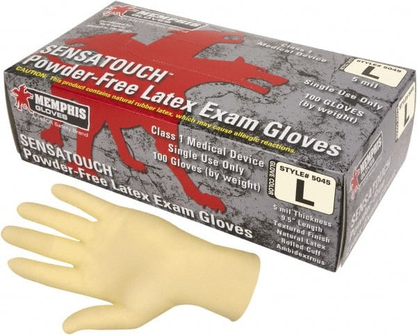 MCR Safety - Size XL, 5 mil, Medical Grade, Powder Free Latex Disposable Gloves - Exact Industrial Supply