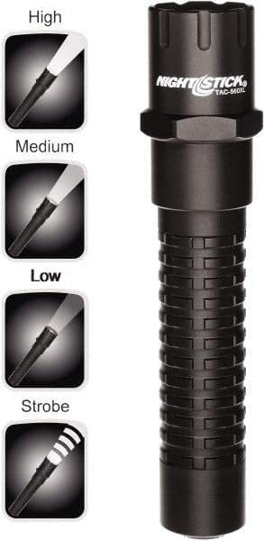 Bayco - LED Bulb, Industrial/Tactical Flashlight - Black Aluminum Body, CR123 Batteries - Makers Industrial Supply