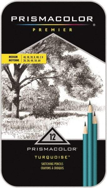 Prismacolor - 2B, 2H, 3B, 3H, 4B, 4H, 5H, 6H, B, F, H, HB Graphite Pencil - Graphite - Makers Industrial Supply