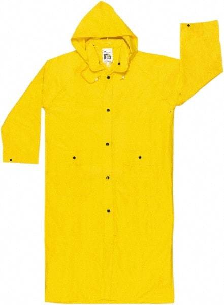 MCR Safety - Size 4XL, Yellow, Rain Jacket - 2 Pockets - Makers Industrial Supply