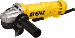 DeWALT - 4-1/2" Wheel Diam, 11,000 RPM, Corded Angle & Disc Grinder - 5/8-11 Spindle, 120 Volts, 11 Amps - Makers Industrial Supply