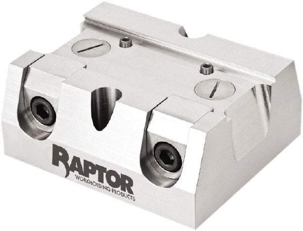 Raptor Workholding - 2-1/4" Jaw Width, 10" High x 8" Long x 10" Wide Dovetail Vise - For Use with 4 & 5 Axis Workholding Systems - Makers Industrial Supply