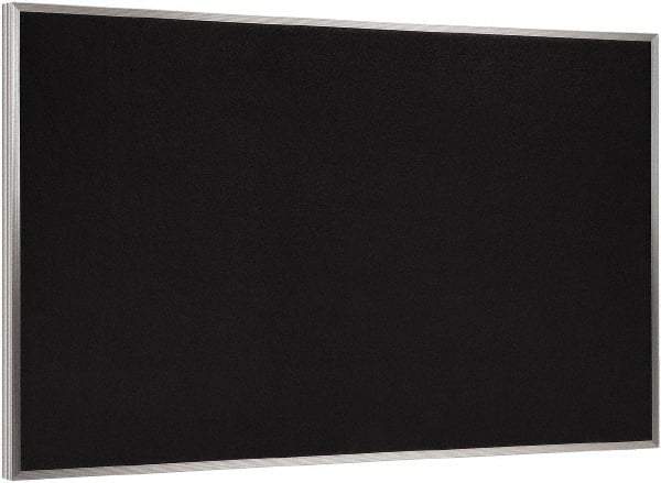 Ghent - 36" Wide x 24" High Open Cork Bulletin Board - Rubber, Black - Makers Industrial Supply