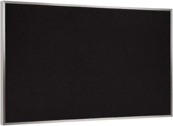 Ghent - 72-1/2" Wide x 48-1/2" High Open Cork Bulletin Board - Rubber, Black - Makers Industrial Supply