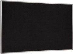 Ghent - 72-1/2" Wide x 48-1/2" High Open Cork Bulletin Board - Rubber, Black - Makers Industrial Supply