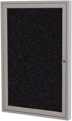 Ghent - 36" Wide x 30" High Enclosed Cork Bulletin Board - Rubber, Confetti (Color) - Makers Industrial Supply