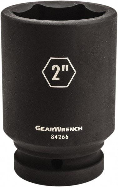 GearWrench - 1" Drive 2-3/16" Deep Impact Socket - 6 Points, 4-1/4" OAL - Makers Industrial Supply