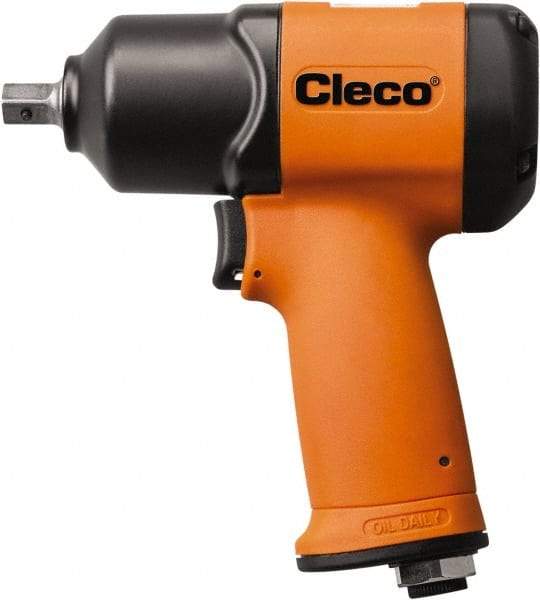 Cleco - 1/4" Drive, 13,000 RPM, 50 Ft/Lb Torque Impact Wrench - Pistol Grip Handle, 1,200 IPM, 31.9 CFM, 90 psi, 1/4" NPT Inlet - Makers Industrial Supply