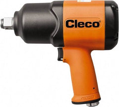 Cleco - 1/2" Drive, 8,000 RPM, 800 Ft/Lb Torque Impact Wrench - Pistol Grip Handle, 1,250 IPM, 64 CFM, 90 psi, 1/4" NPT Inlet - Makers Industrial Supply