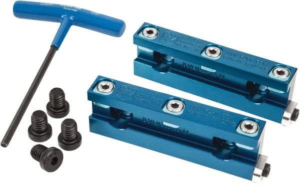 Kurt - 0.63" Jaw Width, Quick Change Jaw System, Vise Jaw Set - Aluminum Alloy, Bolt On, Soft Jaws - Makers Industrial Supply