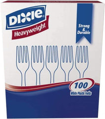 Dixie - Dixie Plastic Tableware, Heavyweight Forks - White - Makers Industrial Supply